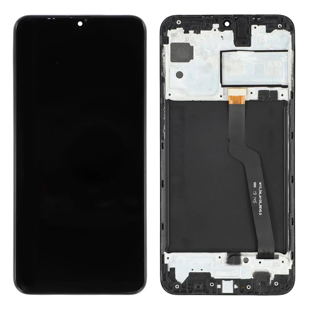 For Samsung Galaxy A10 A105 Grade C LCD Screen and Digitizer Assembly + Frame Replacement Part (without Logo) - 1