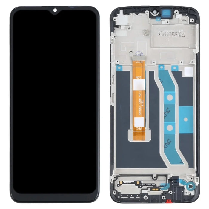 For Realme C25Y Grade B LCD Screen and Digitizer Assembly + Frame Replace Part (without Logo) - 1