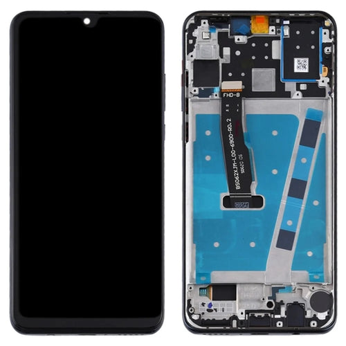 For Huawei P30 Lite (48MP Camera) Grade C LCD Screen and Digitizer Assembly + Frame Replacement Part (without Logo) - Black - 1