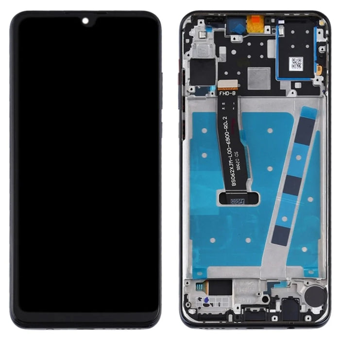 For Huawei P30 Lite (48MP Camera) Grade C LCD Screen and Digitizer Assembly + Frame Replacement Part (without Logo) - Black - 1