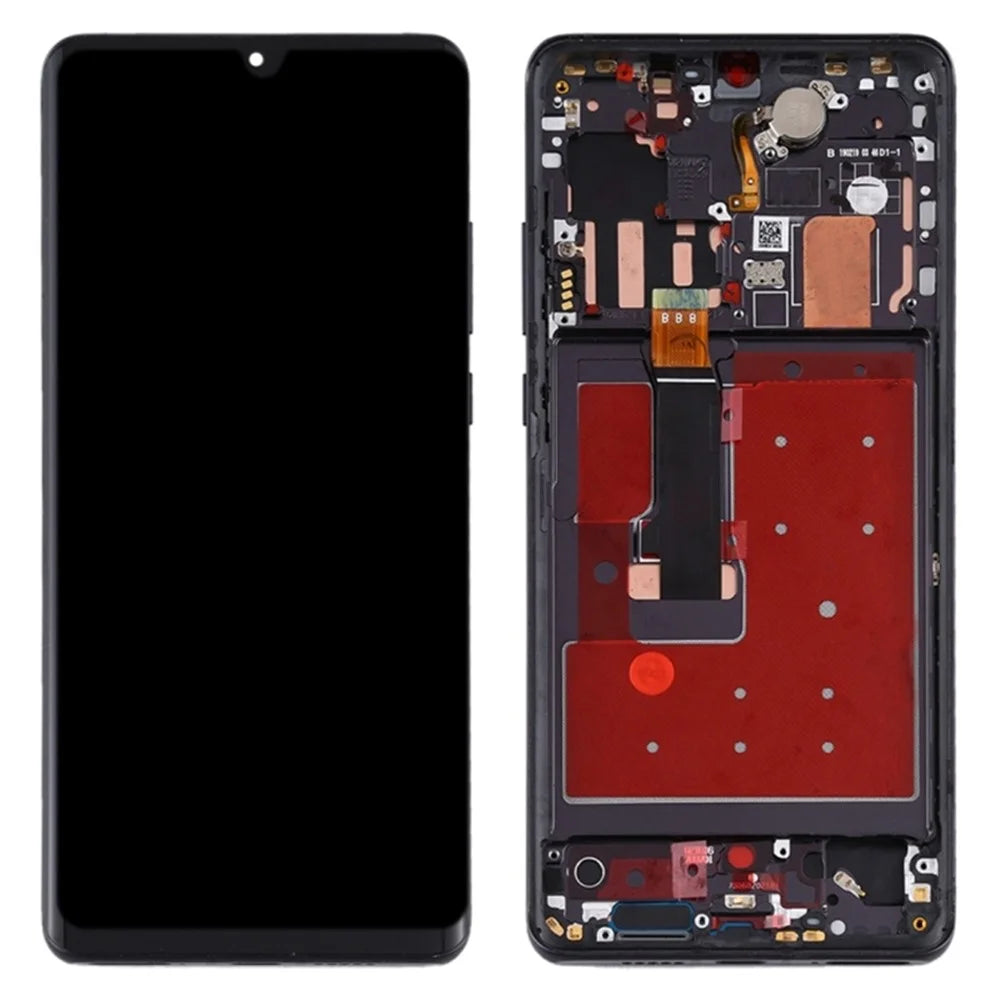 For Huawei P30 Pro Grade C OLED Screen and Digitizer Assembly + Frame Replacement Part (without Logo) - Black - 1