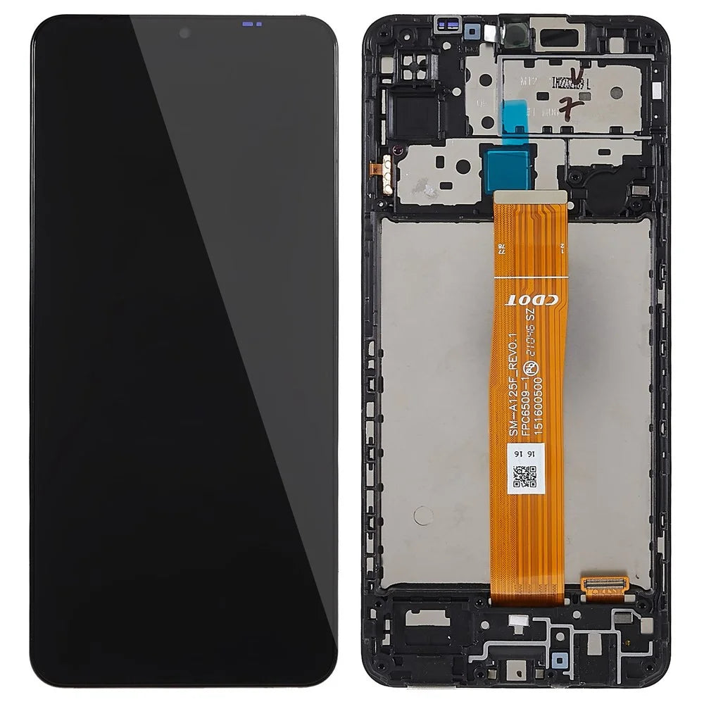 For Samsung Galaxy M12 M127 Grade C LCD Screen and Digitizer Assembly + Frame Replacement Part (without Logo) - 1