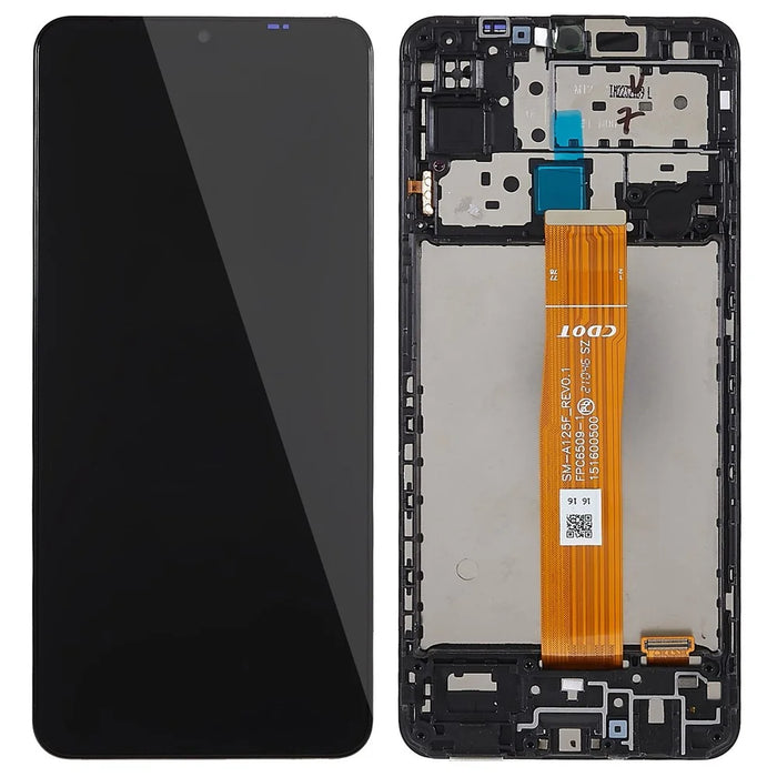 For Samsung Galaxy M12 M127 Grade C LCD Screen and Digitizer Assembly + Frame Replacement Part (without Logo) - 1