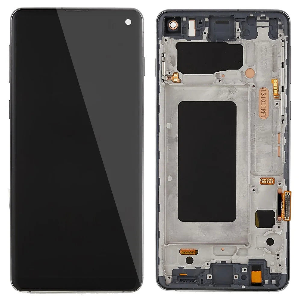 For Samsung Galaxy S10 G973 Grade C LCD Screen and Digitizer Assembly + Frame Replacement Part (TFT Technology) (without Logo) - Black - 1