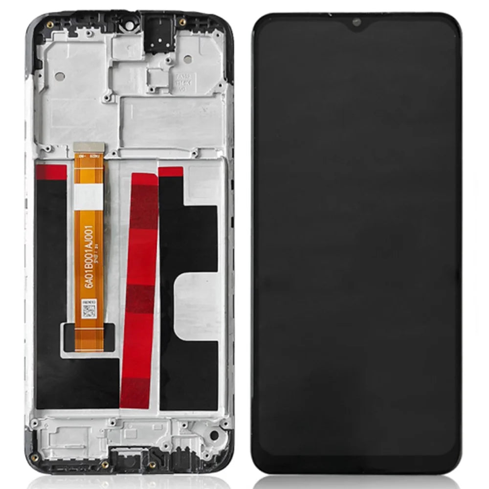 For OPPO A9 (2020)/A11x Grade C LCD Screen and Digitizer Assembly + Frame Replacement Part (without Logo) - Black - 1