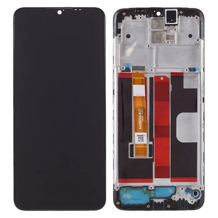 For Oppo A11/A5 (2020) Grade C LCD Screen and Digitizer Assembly + Frame Replacement Part (without Logo) - Black - 1