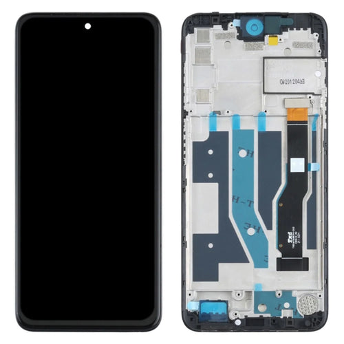 For TCL 20L+ T775H/T775B Grade S LCD Screen and Digitizer Assembly + Frame Part (without Logo) - Black - 1