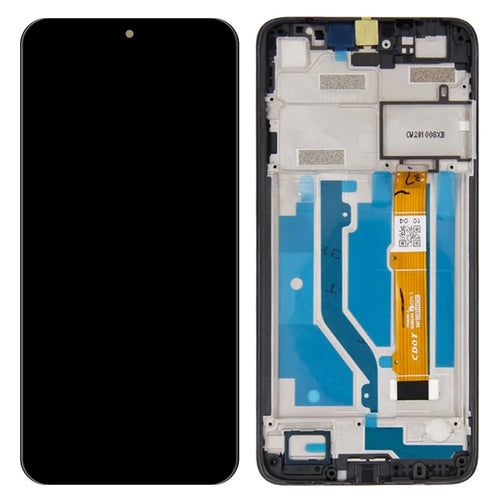 For T-Mobile REVVL 4 5007Z/5007W Grade S LCD Screen and Digitizer Assembly + Frame Part (without Logo) - Black - 1