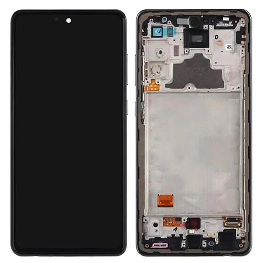 For Samsung Galaxy A72 4G A725 Grade S AMOLED Screen and Digitizer Assembly + Frame Part (without Logo) - Black - 1