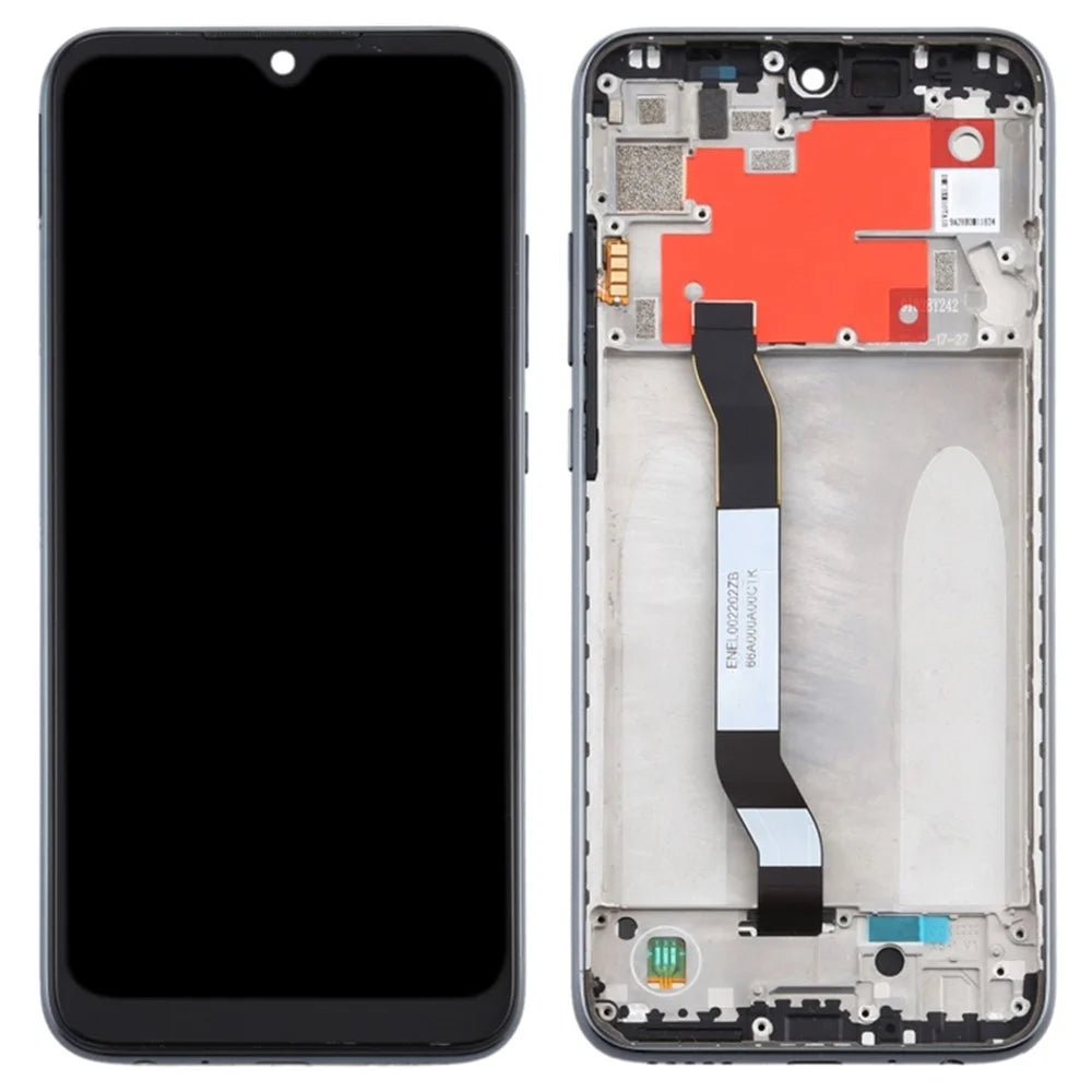 For Xiaomi Redmi Note 8T Grade C LCD Screen and Digitizer Assembly + Frame Replacement Part (without Logo) - Black - 1