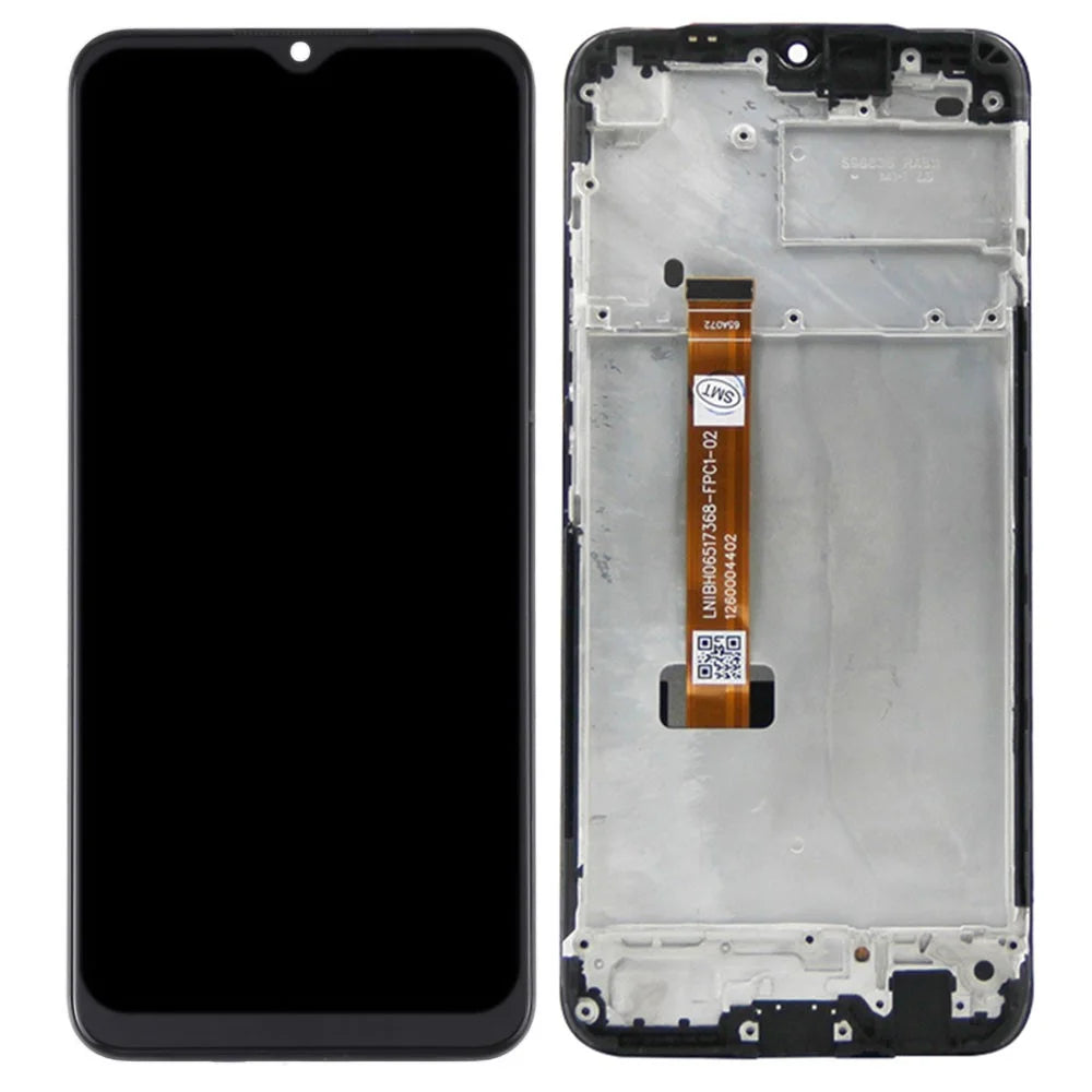 For Realme C15 RMX2180 Grade S OEM LCD Screen and Digitizer Assembly + Frame Part (without Logo) - Black - 1