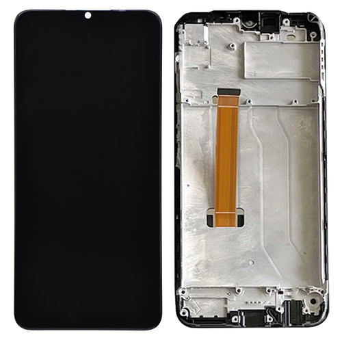 For Realme C12 RMX2189 Grade S OEM LCD Screen and Digitizer Assembly + Frame Part (without Logo) - Black - 1
