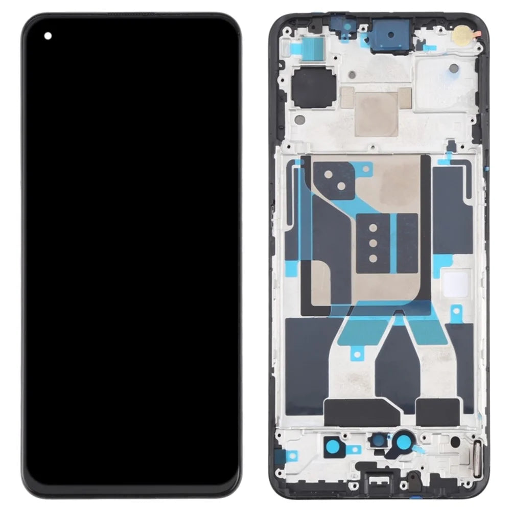 Grade A OEM Disassembly AMOLED Screen and Digitizer Assembly + Frame Repair Part for Realme GT 5G - Black - 1