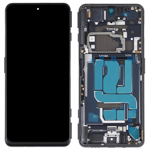 For Xiaomi Black Shark 4 Grade S OEM AMOLED Screen and Digitizer Assembly + Frame Repair Part (without Logo) - Black - 1