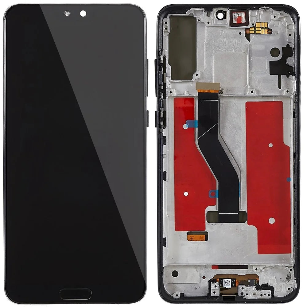 For Huawei P20 Pro Grade C OLED Screen and Digitizer Assembly + Frame Part (without Logo) - Black - 1