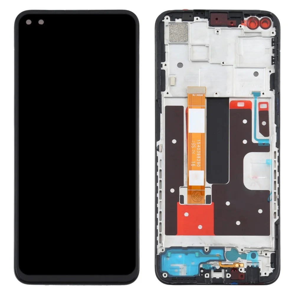 For OPPO A92s/Reno4 Z 5G Grade B LCD Screen and Digitizer Assembly + Frame Part (without Logo) - 1