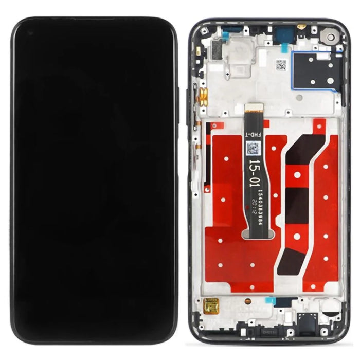 For Huawei Nova 7i Grade S LCD Screen and Digitizer Assembly + Frame Part (without Logo) - Black - 1