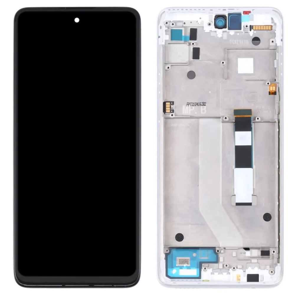 For Motorola Moto G 5G (2020) Grade B LCD Screen and Digitizer Assembly + Frame Part (without Logo) - Silver - 1