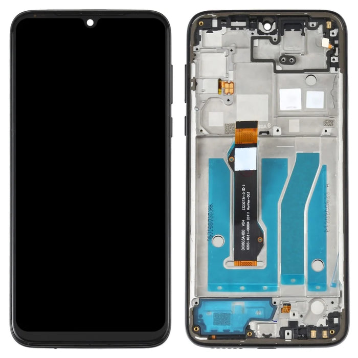For Motorola Moto G8 Plus XT2019 Grade B LCD Screen and Digitizer Assembly + Frame Replacement Part (without Logo) - Black - 1