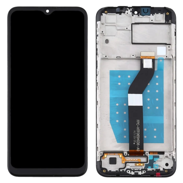 For Motorola Moto G8 Power Lite XT2055-2 Grade B LCD Screen and Digitizer Assembly + Frame Replacement Part (without Logo) - Black - 1