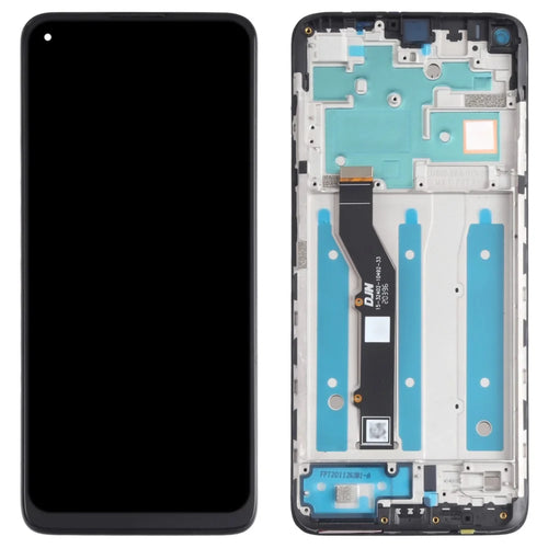 For Motorola Moto G9 Plus XT2087-1 Grade B LCD Screen and Digitizer Assembly + Frame Part (without Logo) - Black - 1