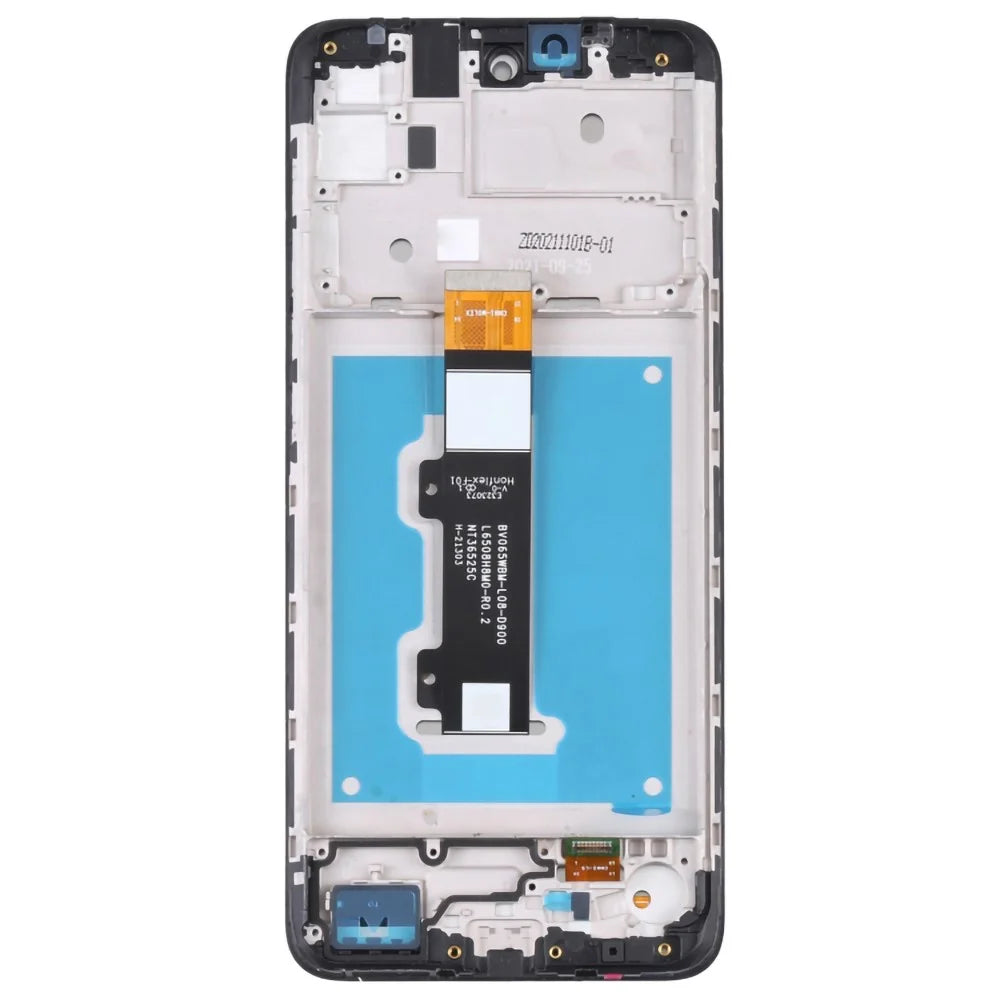 For Motorola Moto E30/E40 Grade B LCD Screen and Digitizer Assembly + Frame Part (without Logo) - Black - 2