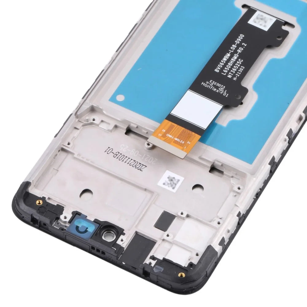 For Motorola Moto E30/E40 Grade B LCD Screen and Digitizer Assembly + Frame Part (without Logo) - Black - 5