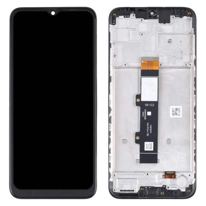 For Motorola Moto G10 Grade B LCD Screen and Digitizer Assembly + Frame Replacement Part (without Logo) - Black - 1