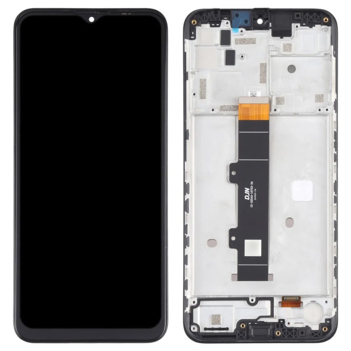 For Motorola Moto G30 Grade B LCD Screen and Digitizer Assembly + Frame Replacement Part (without Logo) - Black - 1