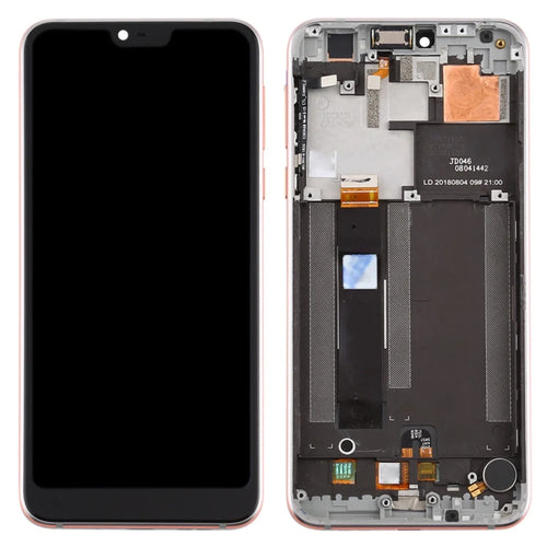 For Nokia 7.1 Grade S OEM LCD Screen and Digitizer Assembly + Frame Part - Silver - 1