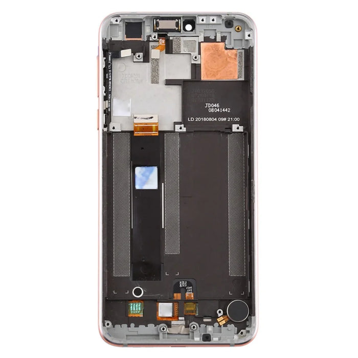 For Nokia 7.1 Grade S OEM LCD Screen and Digitizer Assembly + Frame Part - Silver - 2