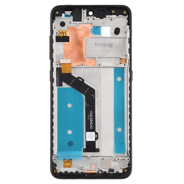 For Nokia 7.2 Grade S OEM LCD Screen and Digitizer Assembly + Frame Part - Black - 2