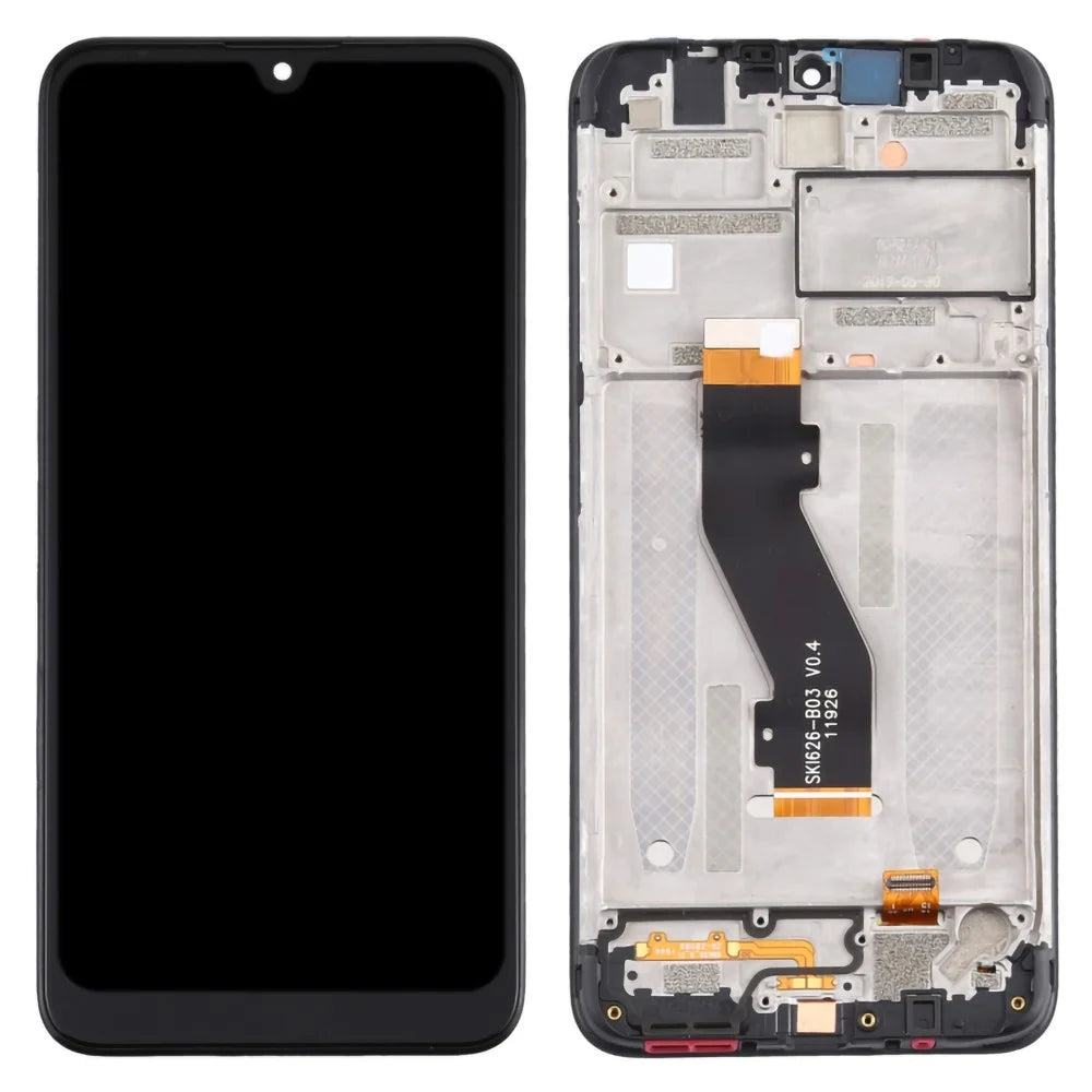 For Nokia 3.2 Grade S OEM LCD Screen and Digitizer Assembly + Frame Part - Black - 1