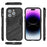 For iPhone 14 Pro 6.1 inch Hybrid Kickstand Phone Case Hard PC Soft TPU Shockproof Protective Cover - Black - 5