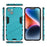 For iPhone 14 Plus 6.7 inch Hard PC Soft TPU Shockproof Phone Case Non-Slip Protective Cover with Kickstand - Baby Blue - 5