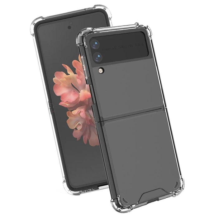 For Samsung Galaxy Z Flip4 5G Four Corners Anti-drop TPU Frame+Acrylic Back Cover Transparent Phone Case - 2