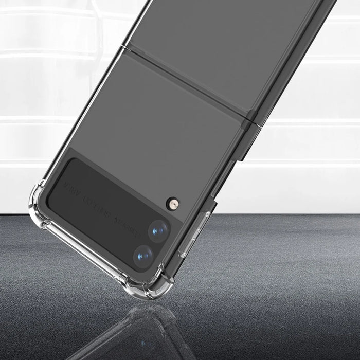 For Samsung Galaxy Z Flip4 5G Four Corners Anti-drop TPU Frame+Acrylic Back Cover Transparent Phone Case - 6