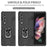 For Samsung Galaxy Z Fold3 5G Folding Phone Case PC+TPU Shockproof Kickstand Function Protective Cover - Black - 3