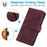 For iPhone 13 Pro 6.1 inch Drop Resistant Imprinted PU Leather Stand Cover with Multiple Card Slots and Cash Pocket - Red - 5