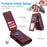 For iPhone 13 Pro 6.1 inch Drop Resistant Imprinted PU Leather Stand Cover with Multiple Card Slots and Cash Pocket - Red - 6