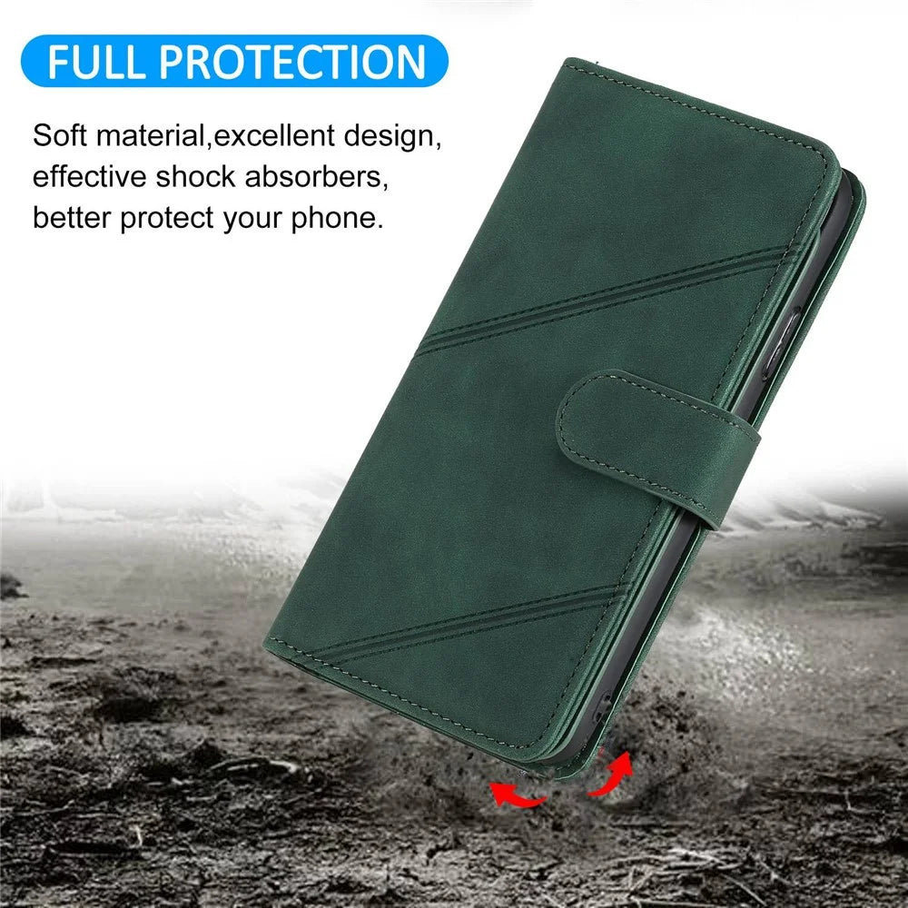 For iPhone 12 mini 5.4 inch PU Leather Stand Cover Imprinted Cellphone Case with Multiple Card Slots and Cash Pocket - Green - 7