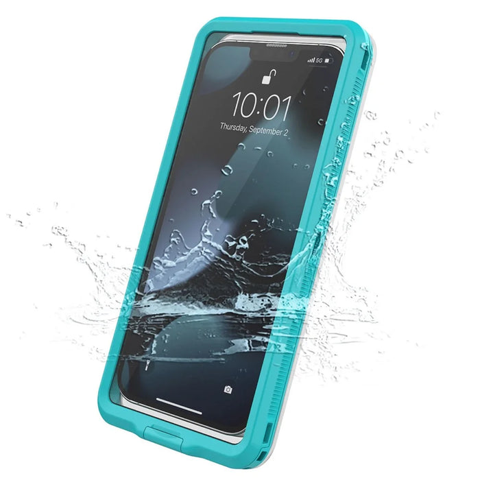IP68 Waterproof Case for iPhone 13-15 Touch Screen Full Seal Underwater Phone Protective Cover for 5.8 - 7 inch - Blue - 1