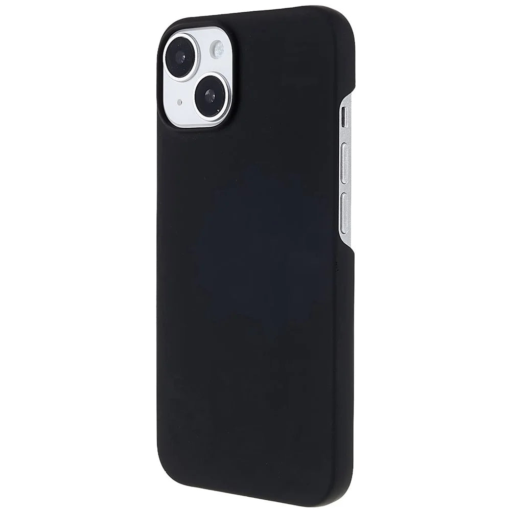 For iPhone 14 Plus 6.7 inch Rubberized Hard PC Case Glossy Surface Shockproof Non-Slip Protective Cover - Black - 3