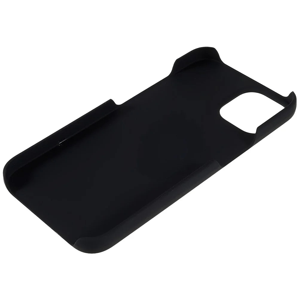 For iPhone 14 Plus 6.7 inch Rubberized Hard PC Case Glossy Surface Shockproof Non-Slip Protective Cover - Black - 7
