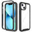For iPhone 14 6.1 inch Clear Case Hard Acrylic + PC Back Soft TPU Bumper Frame Shockproof Anti-Drop Protective Phone Cover - Black - 1