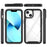 For iPhone 14 6.1 inch Clear Case Hard Acrylic + PC Back Soft TPU Bumper Frame Shockproof Anti-Drop Protective Phone Cover - Black - 7