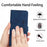For iPhone 13 Pro 6.1 inch Heart Shape Imprinted Skin-touch Feeling Case PU Leather Wallet Viewing Stand Phone Shell with Strap - Sapphire - 7