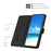For iPhone 13 Pro Max 6.7 inch Heart Shape Imprinted Anti-fingerprint Case Skin-touch Feeling PU Leather Wallet Foldable Stand Function Phone Shell with Strap - Black - 4