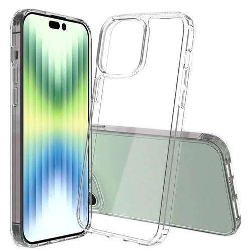 For iPhone 14 Pro Max 6.7 inch Anti-scratch Phone Case Transparent Hard Acrylic Back + Soft TPU Edge Hybrid Cover - 1