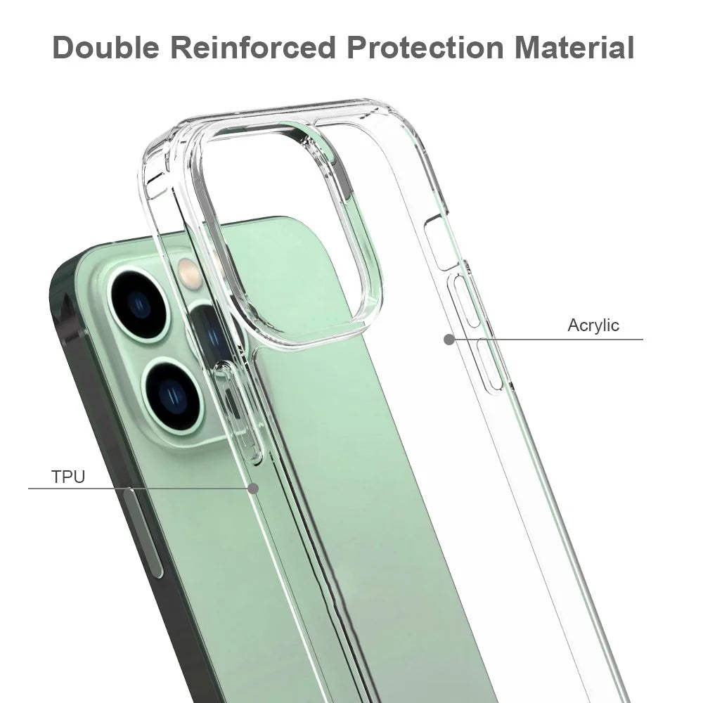 For iPhone 14 Pro Max 6.7 inch Anti-scratch Phone Case Transparent Hard Acrylic Back + Soft TPU Edge Hybrid Cover - 2